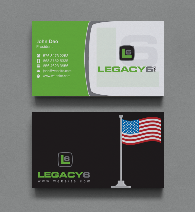 Business Card Design by Brand aid for Legacy 6 Inc | Design #14475762
