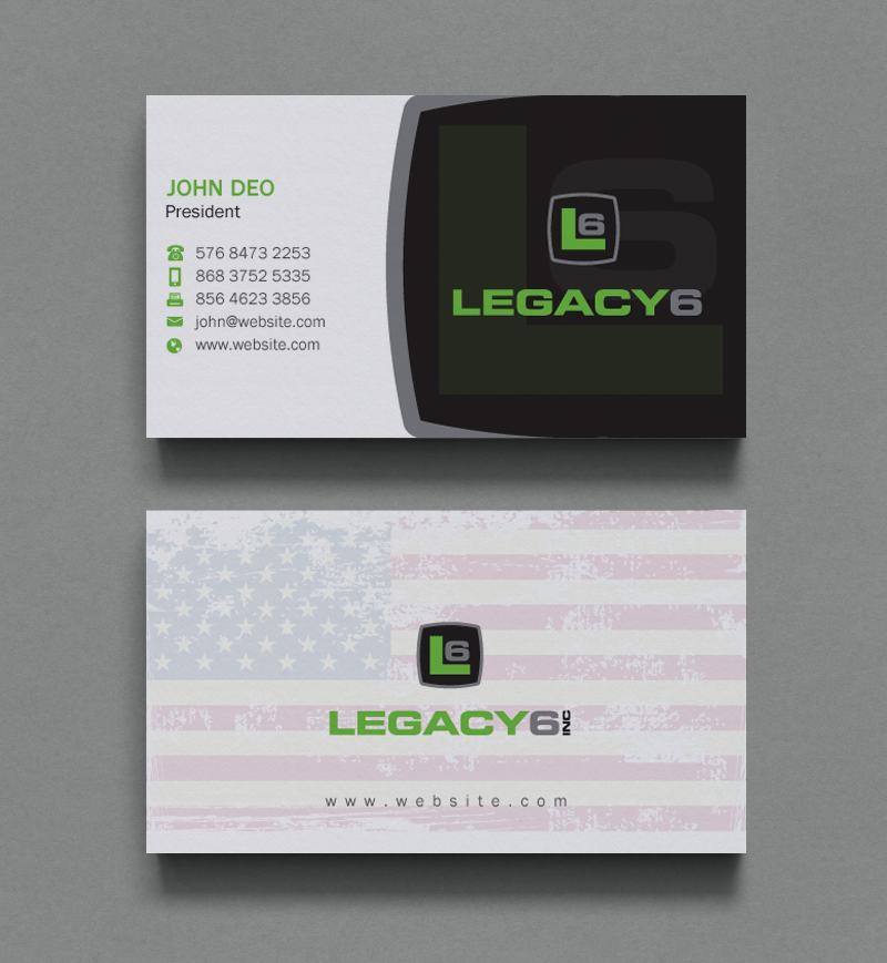 Business Card Design by Brand aid for Legacy 6 Inc | Design #14475764