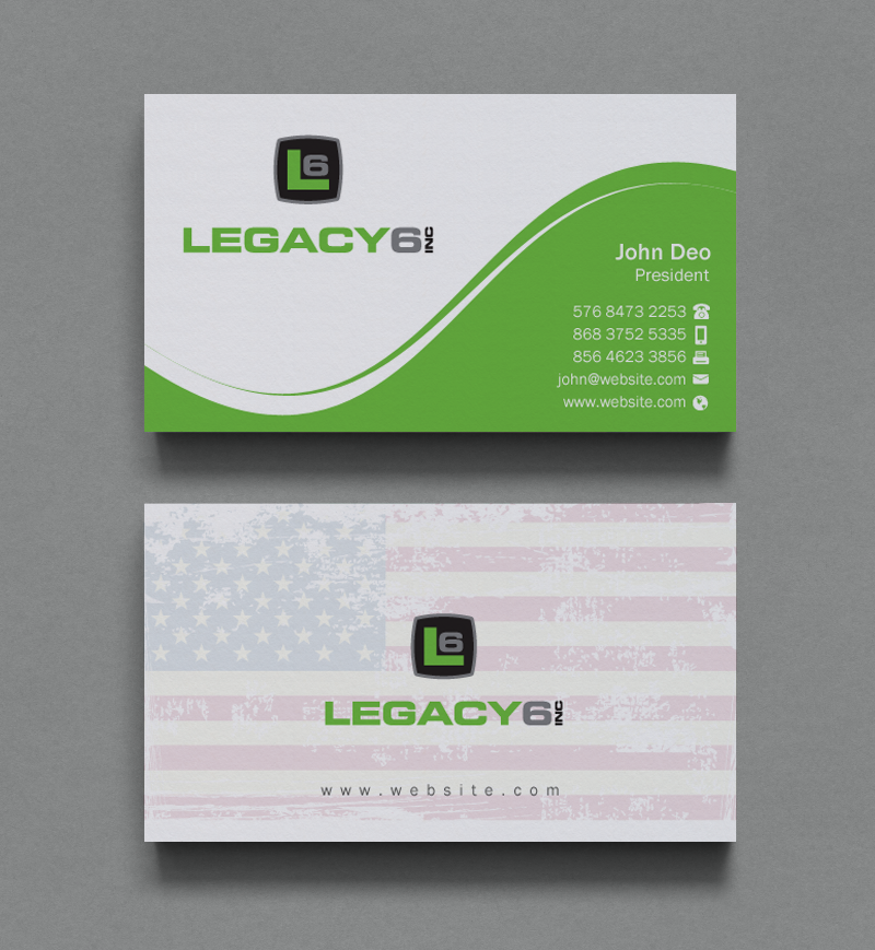 Business Card Design by Brand aid for Legacy 6 Inc | Design #14475766