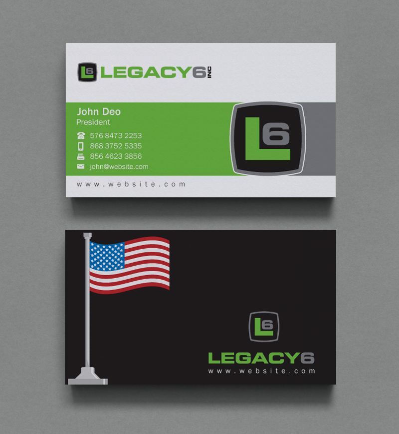 Business Card Design by Brand aid for Legacy 6 Inc | Design #14475806