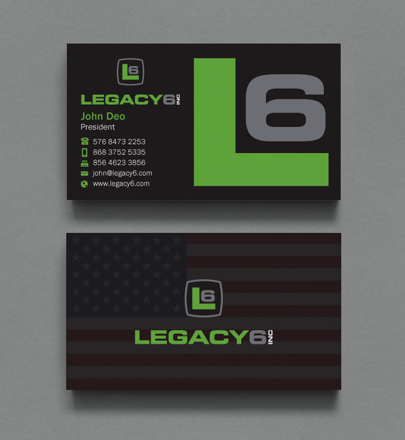 Business Card Design by Brand aid for Legacy 6 Inc | Design #14712376