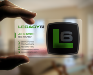 Business Card Design by chandrayaan.creative for Legacy 6 Inc | Design: #14479819