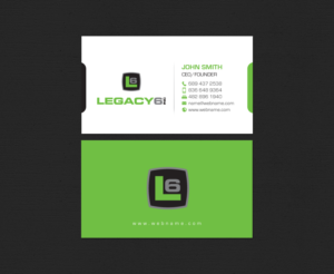 Business Card Design by chandrayaan.creative for Legacy 6 Inc | Design: #14479821