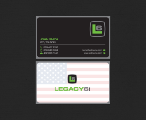 Business Card Design by chandrayaan.creative for Legacy 6 Inc | Design: #14578555
