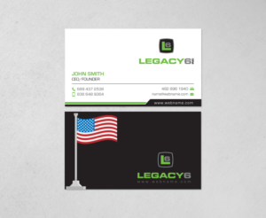 Business Card Design by chandrayaan.creative for Legacy 6 Inc | Design: #14578589