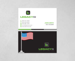 Business Card Design by chandrayaan.creative for Legacy 6 Inc | Design: #14578595