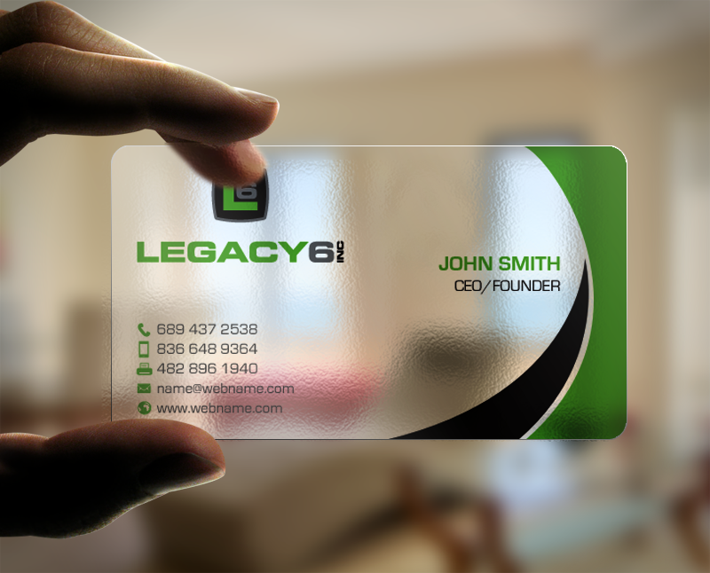 Business Card Design by chandrayaan.creative for Legacy 6 Inc | Design #14578679