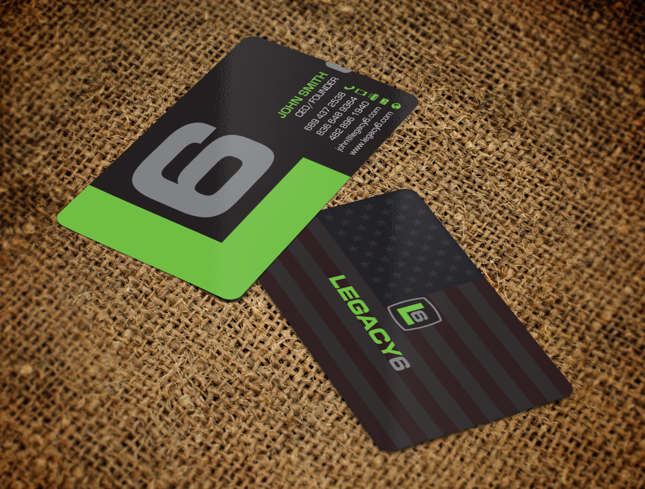 Business Card Design by chandrayaan.creative for Legacy 6 Inc | Design #14712022