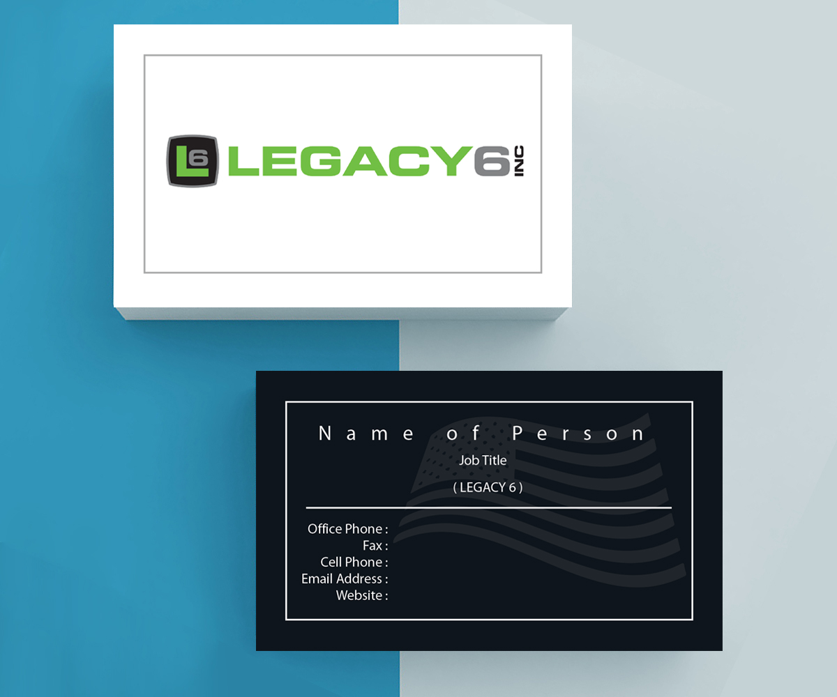 Design de Carte de Visite par M6G pour Legacy 6 Inc | Design #14467944