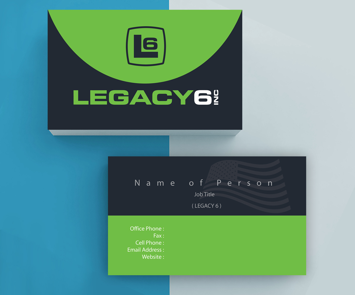 Business Card Design by M6G for Legacy 6 Inc | Design #14473861