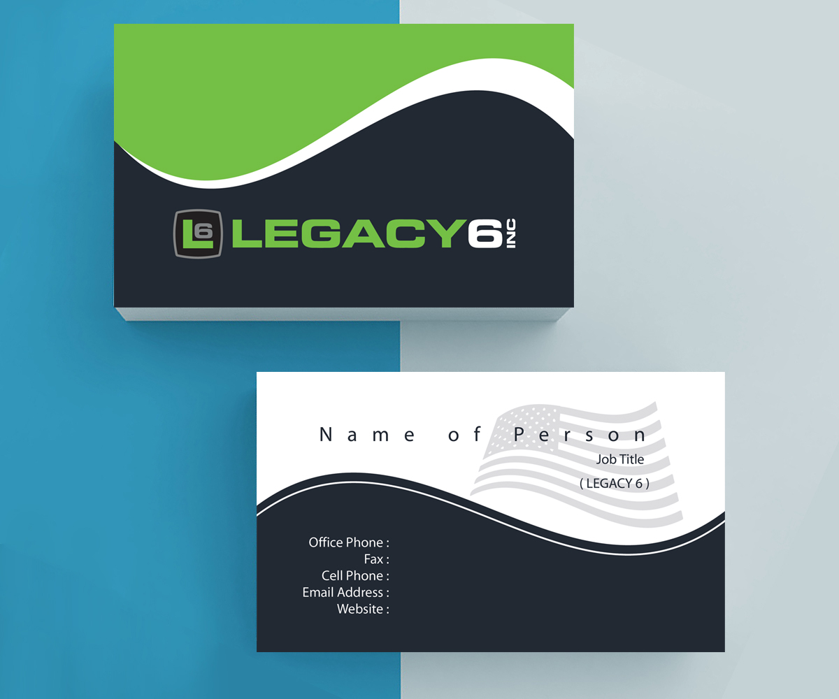 Business Card Design by M6G for Legacy 6 Inc | Design #14474416