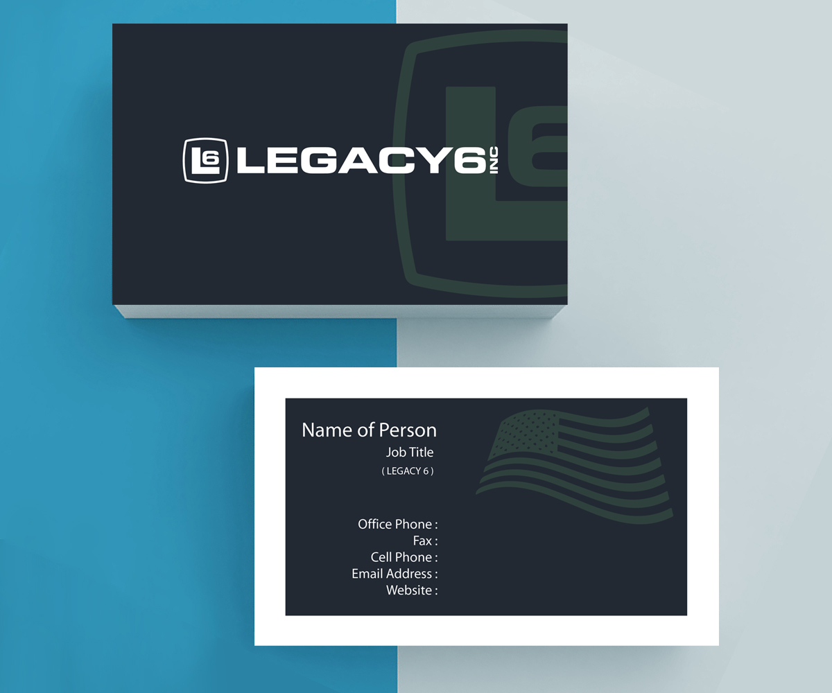 Business Card Design by M6G for Legacy 6 Inc | Design #14477362