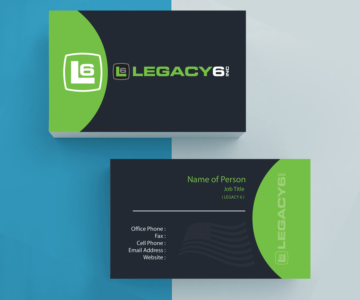 Visitenkarten-Design von M6G für Legacy 6 Inc | Design #14477386