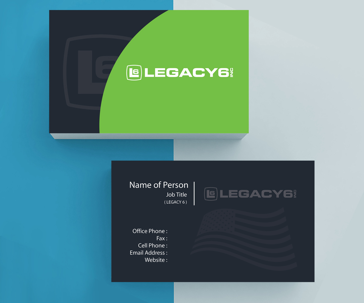 Business Card Design by M6G for Legacy 6 Inc | Design #14477408