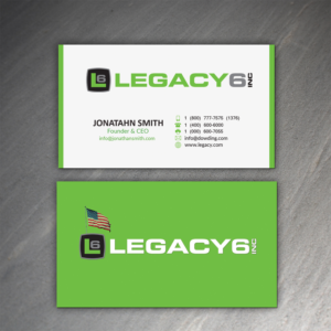 Visitenkarten-Design von Armaan Islam für Legacy 6 Inc | Design #14466440