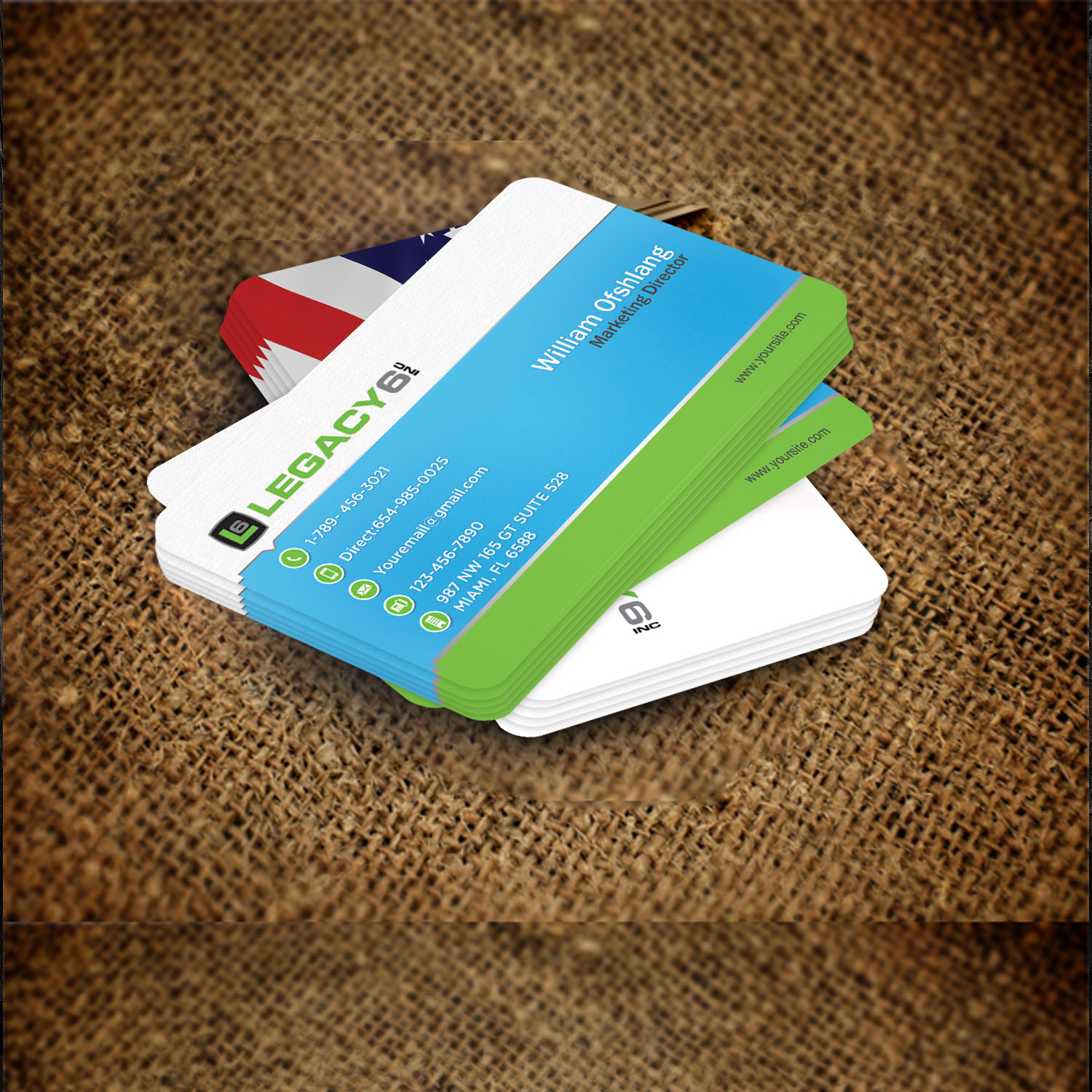 Business Card Design by Versatile.Designer for Legacy 6 Inc | Design #14461002