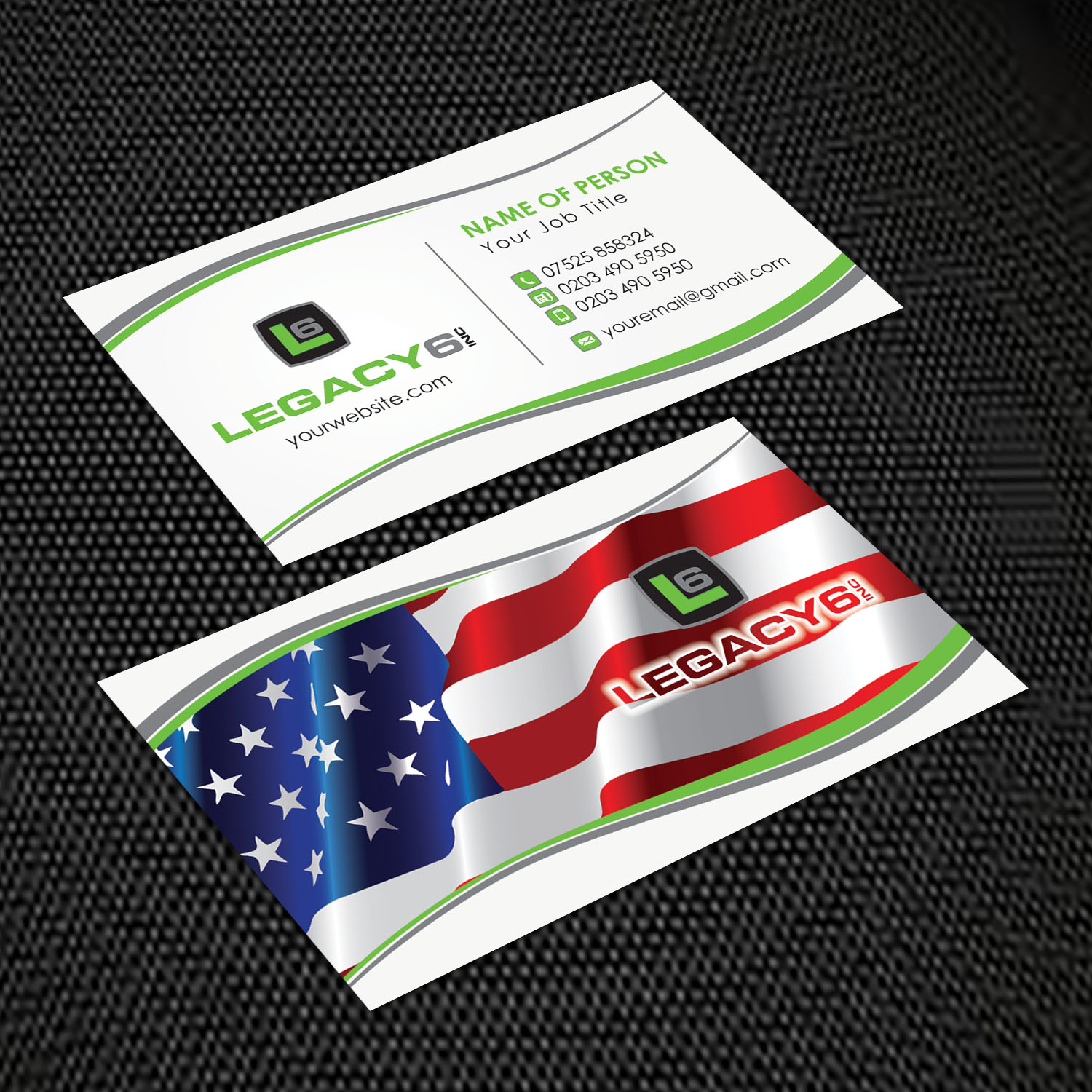 Business Card Design by Versatile.Designer for Legacy 6 Inc | Design #14494527