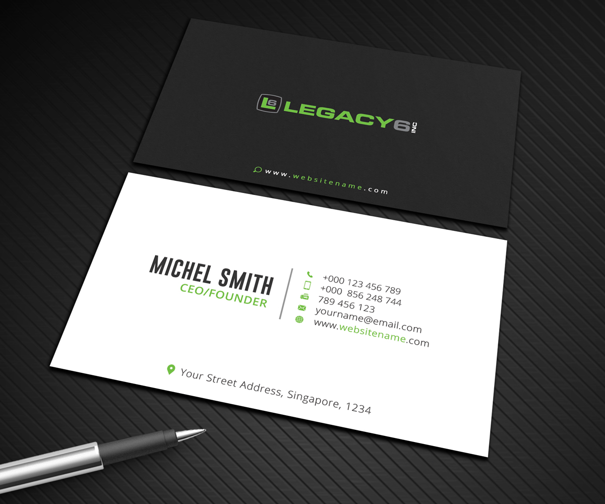 Design de Carte de Visite par Graphic Flame pour Legacy 6 Inc | Design #14475530