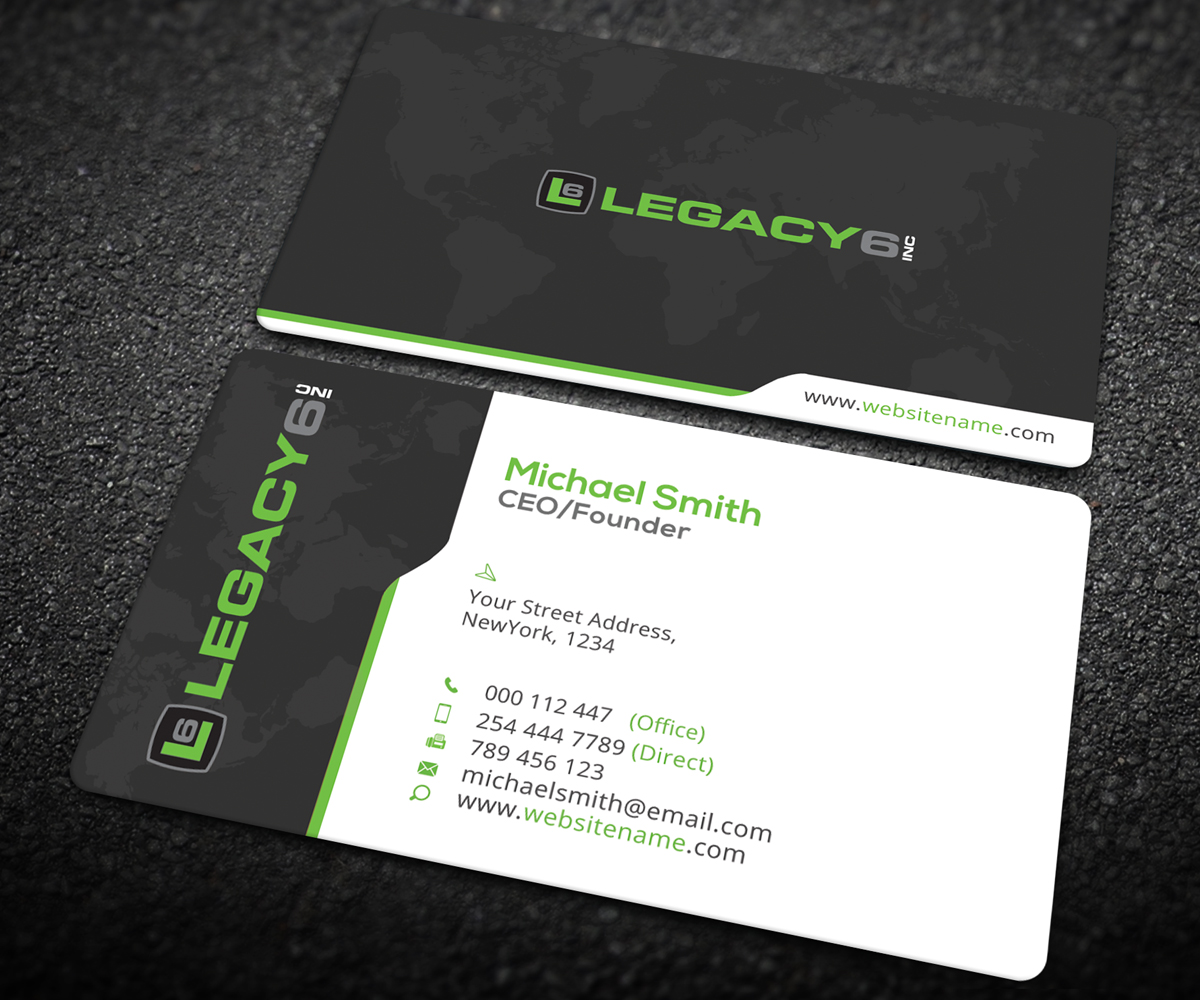 Design de Carte de Visite par Graphic Flame pour Legacy 6 Inc | Design #14475570