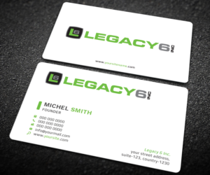 Business Card Design by Graphic Flame for Legacy 6 Inc | Design: #14476071