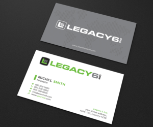 Diseño de Tarjeta de Presentación por Graphic Flame para Legacy 6 Inc | Diseño: #14476072