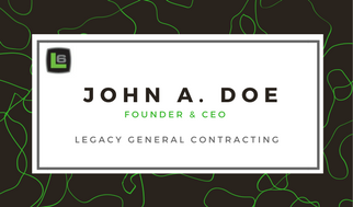 Visitenkarten-Design von GraphicsbyKarmen für Legacy 6 Inc | Design #14462872