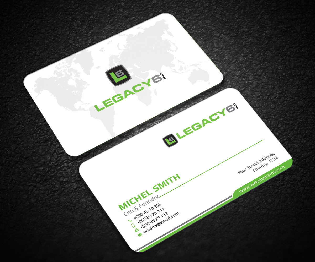 Business Card Design by Guruje for Legacy 6 Inc | Design #14467915