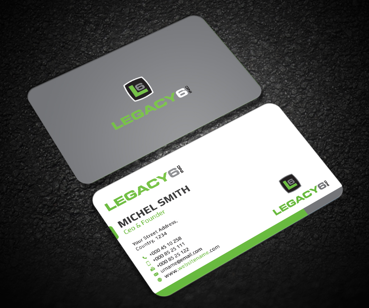 Business Card Design by Guruje for Legacy 6 Inc | Design #14467980