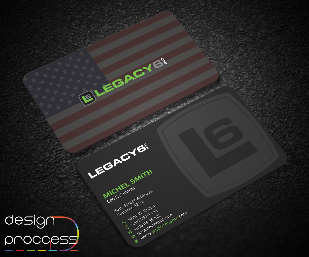 Business Card Design by Guruje for Legacy 6 Inc | Design #14700653
