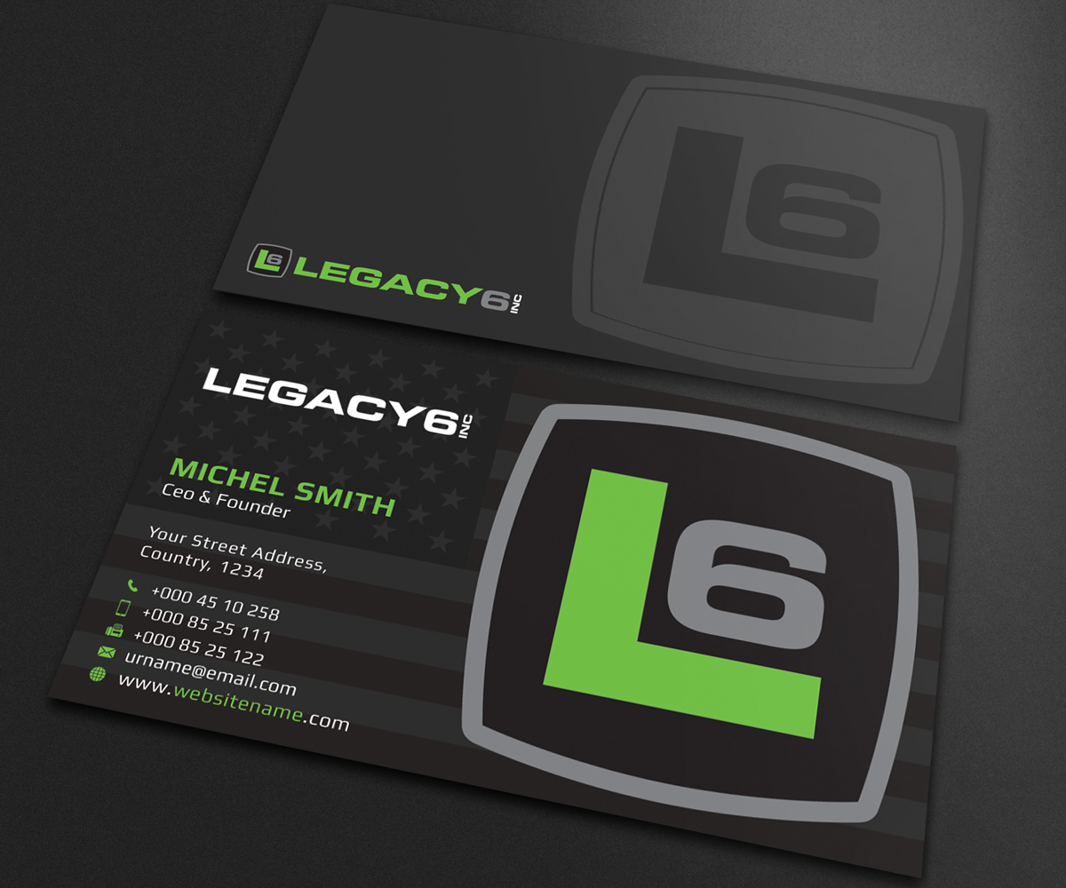 Design de Carte de Visite par Guruje pour Legacy 6 Inc | Design #14736266