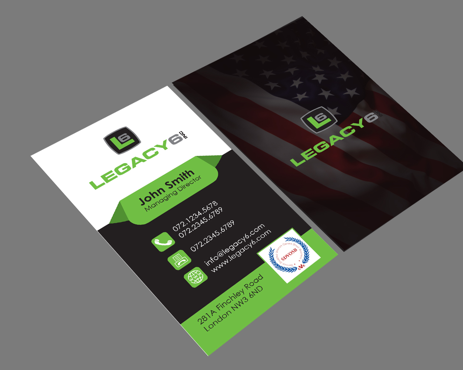Design de Carte de Visite par TRZN pour Legacy 6 Inc | Design #14626124