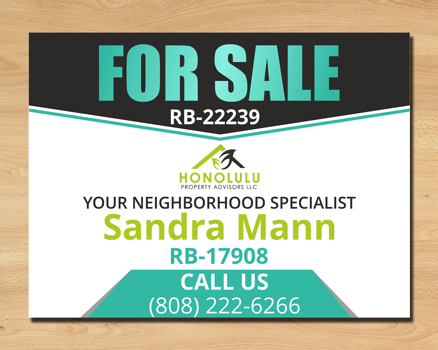 Schilder-Design von ecorokerz für Honolulu Property Advisors LLC | Design #14476002