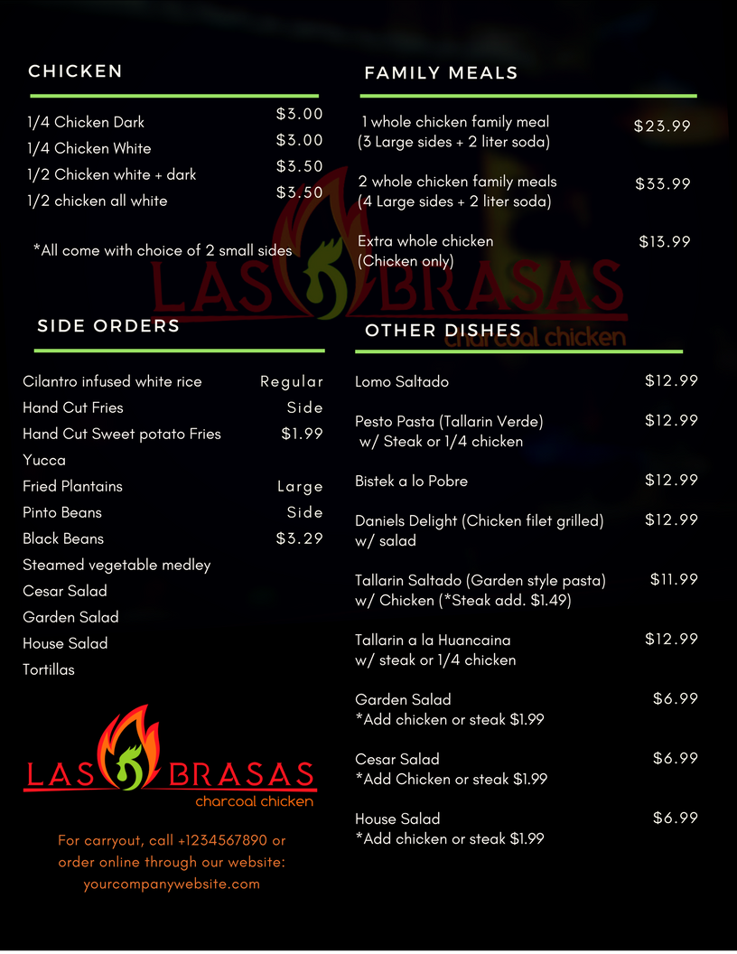 Menu Design by GraphicsbyKarmen for this project | Design #14496976