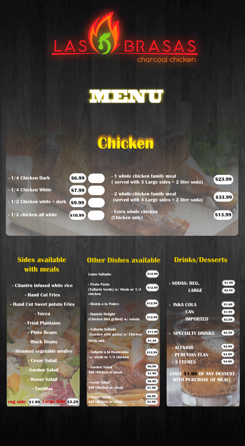 Menu Design by Jesus Martinez for this project | Design #14510464