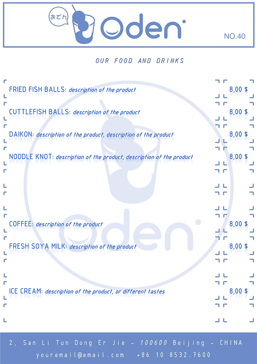 Menu Design by arch.gallodavide for this project | Design #14529248