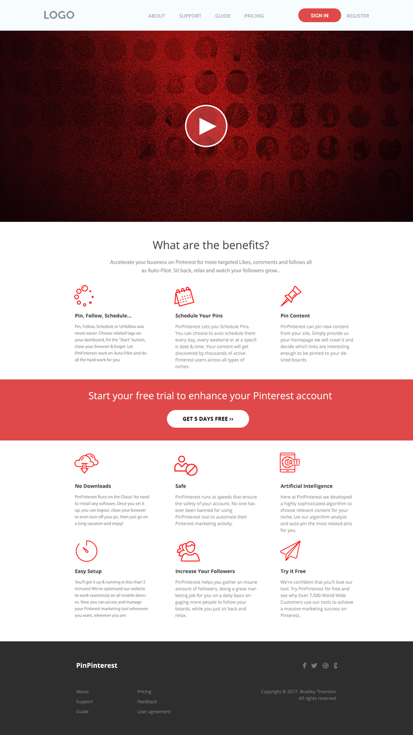 Diseño Web por Bradley Thornton para PinPinterest | Diseño #14521982