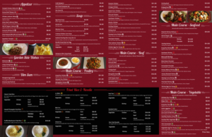 Menu Design by Parul for Chamber Red Chinese Bistro | Design: #14603912