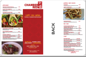 Menu Design by sarada.dissanayake for Chamber Red Chinese Bistro | Design: #14673828