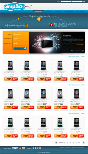 Quiz website - Based on DesignCrowd.com design | Web Design by Expert Designer