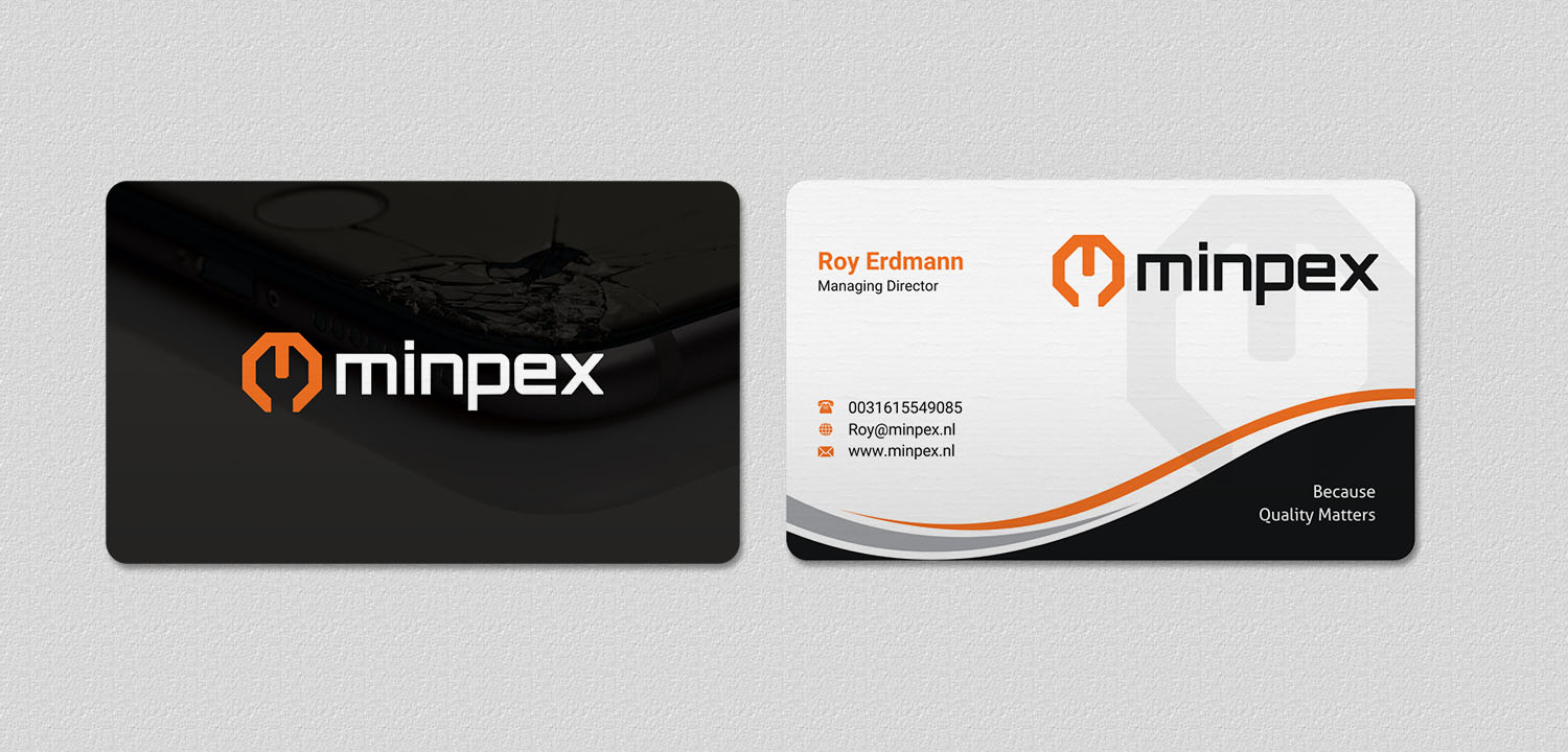 Business Card Design by INDIAN_Ashok for Minpex B.V. | Design #14491450