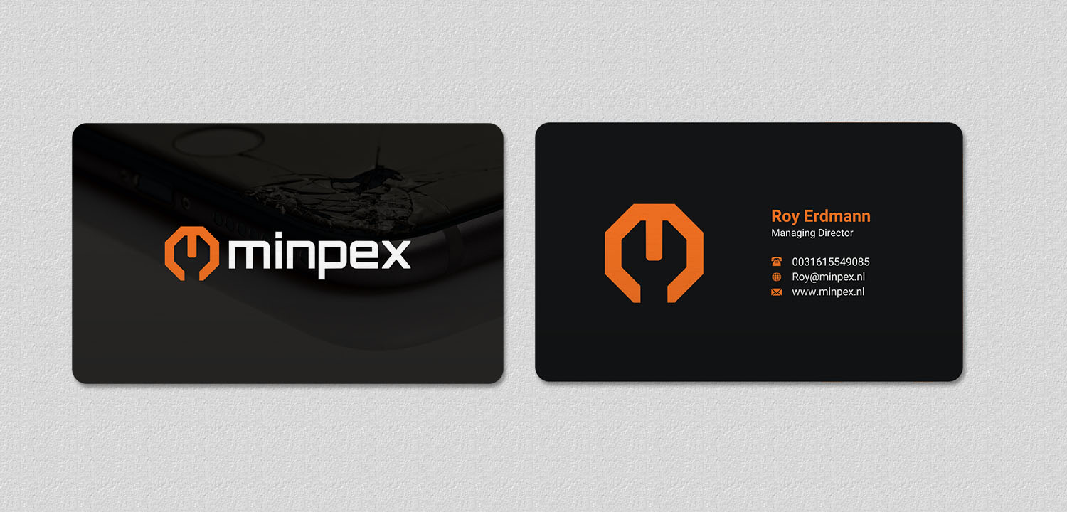 Business Card Design by INDIAN_Ashok for Minpex B.V. | Design #14491465