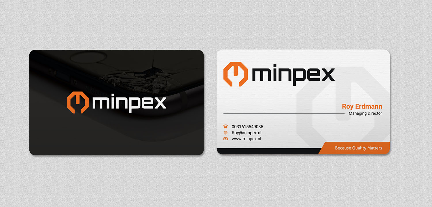 Business Card Design by INDIAN_Ashok for Minpex B.V. | Design #14491466