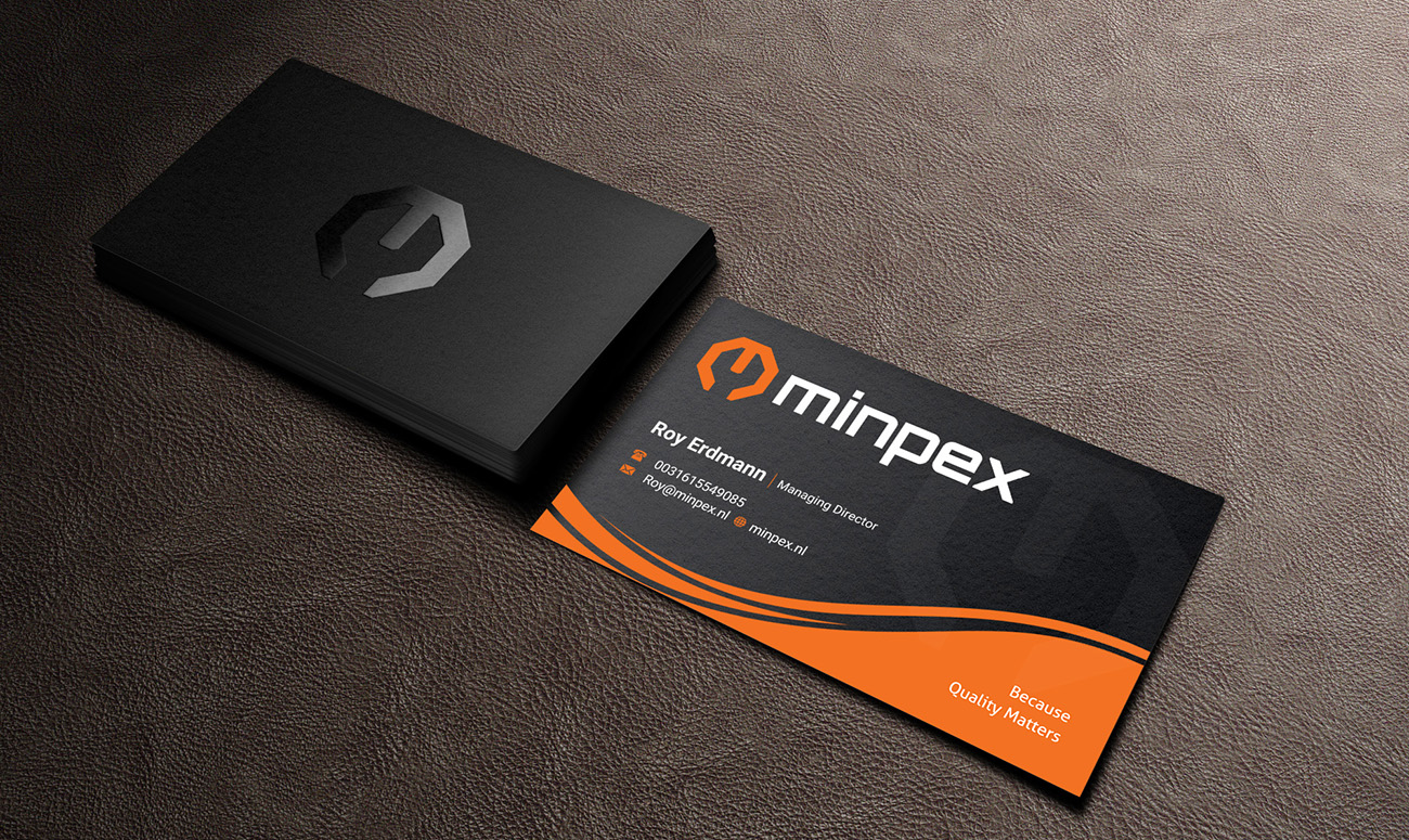 Visitenkarten-Design von INDIAN_Ashok für Minpex B.V. | Design #14491469