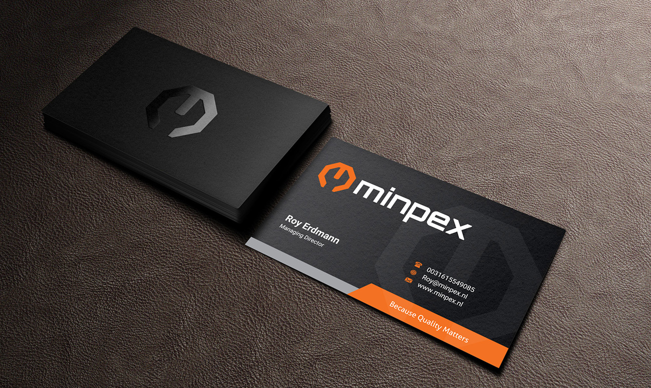 Visitenkarten-Design von INDIAN_Ashok für Minpex B.V. | Design #14491474