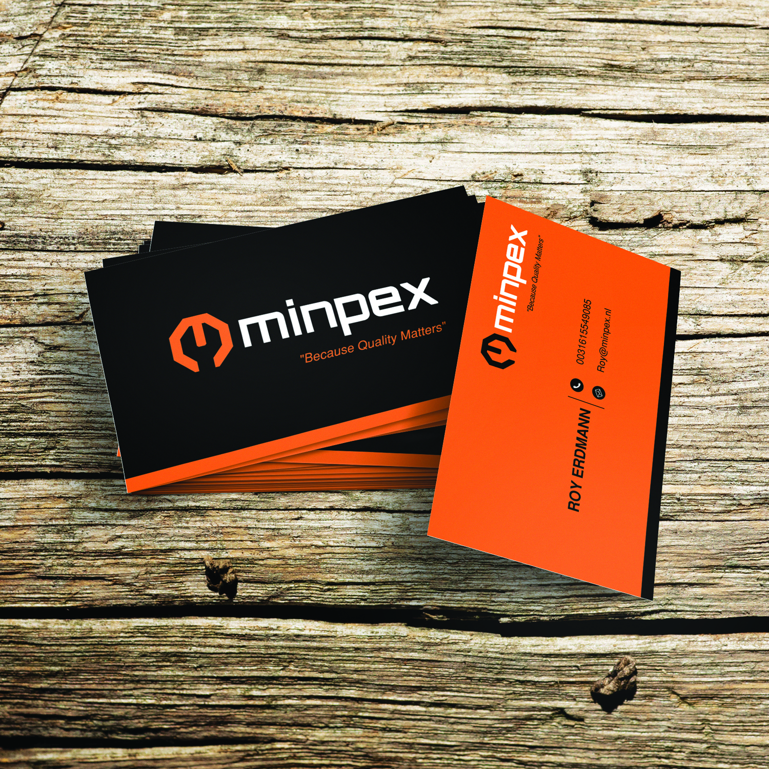 Business Card Design by luvgraphics100 for Minpex B.V. | Design #14493089