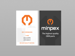 Design de Carte de Visite par Creations Box 2015 pour Minpex B.V. | Design : #14494898