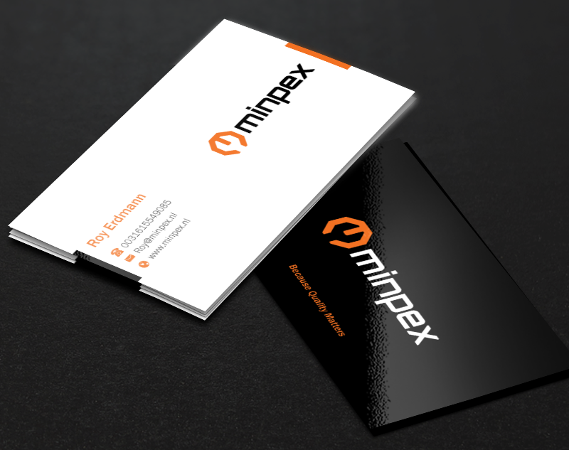 Visitenkarten-Design von Brand aid für Minpex B.V. | Design #14486932