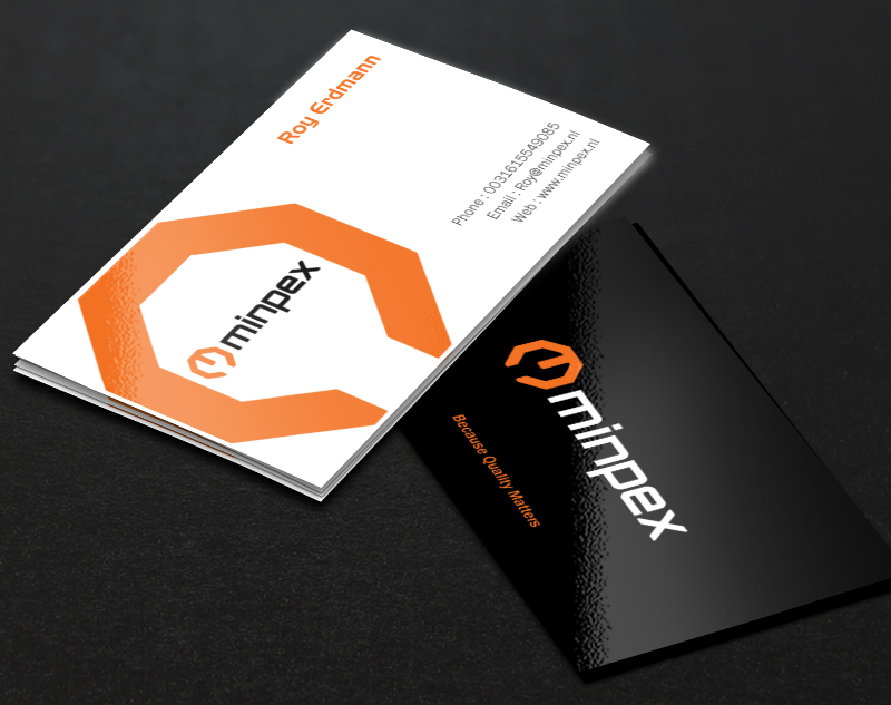 Visitenkarten-Design von Brand aid für Minpex B.V. | Design #14486933
