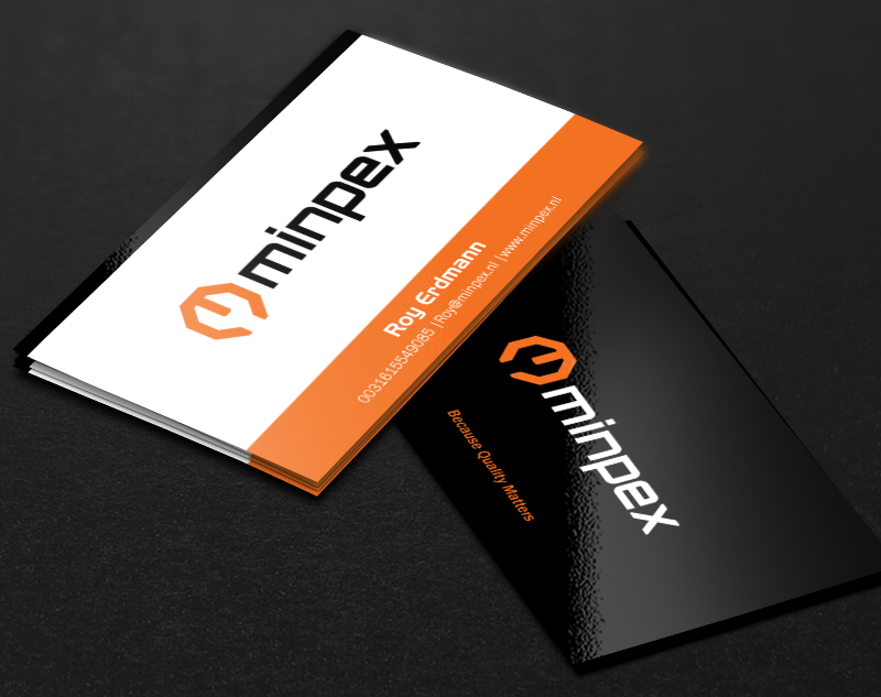 Visitenkarten-Design von Brand aid für Minpex B.V. | Design #14486954