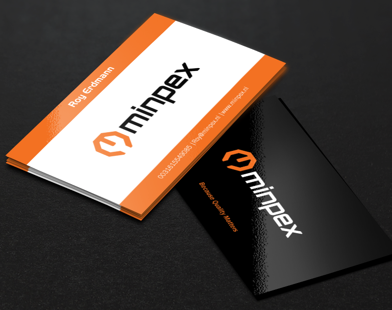 Visitenkarten-Design von Brand aid für Minpex B.V. | Design #14486955